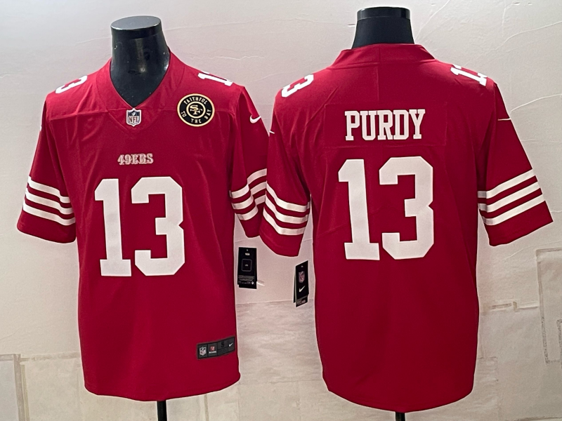 Men 2026 Nike San Francisco 49ers #13 Purdy Red NFL Jersey 1023006->new york jets->NFL Jersey